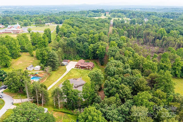 377 Birch Circle Dr, Hudson, NC 28638 - drone / aerial view of a heavily wooded area