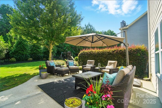 2246 Bluebell Way, Tega Cay, SC 29708 - view of patio / terrace with an outdoor hangout area