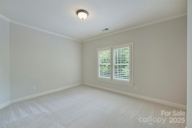 7319 Stonehaven Dr, Waxhaw, NC 28173 - spare room featuring baseboards, light colored carpet, and crown molding