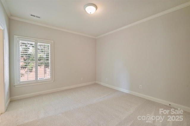 7319 Stonehaven Dr, Waxhaw, NC 28173 - spare room with light colored carpet, crown molding, and baseboards
