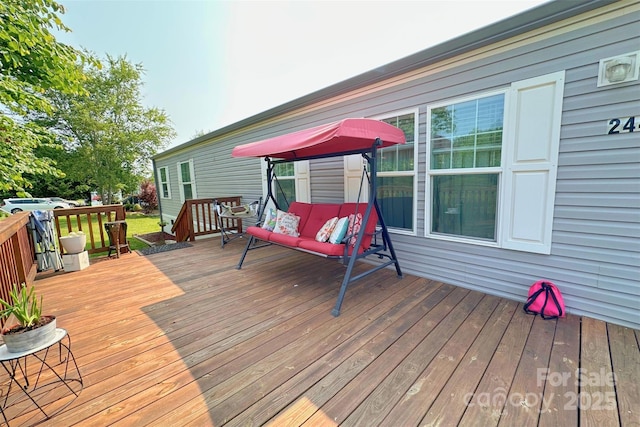 2449 Leonhardt Rd, Cherryville, NC 28021 - deck featuring an outdoor hangout area
