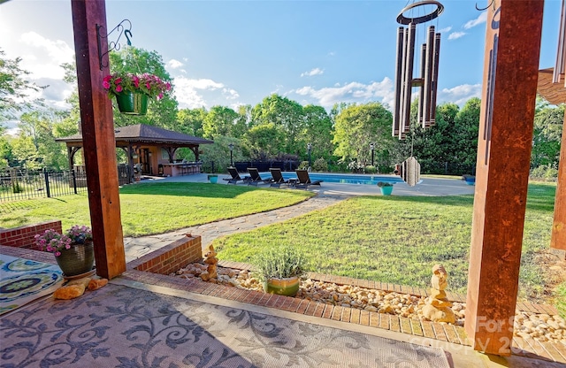 1250 Mountain Creek Rd, Rutherfordton, NC 28139 - view of yard with a gazebo, a pool, and a patio