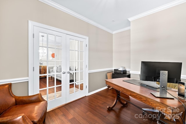 622 Lorain Ave NW, Concord, NC 28027 - office space featuring french doors, crown molding, and wood finished floors