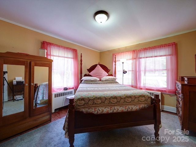 1614 Linwood Rd, Gaston, NC 28052 - bedroom featuring radiator and ornamental molding