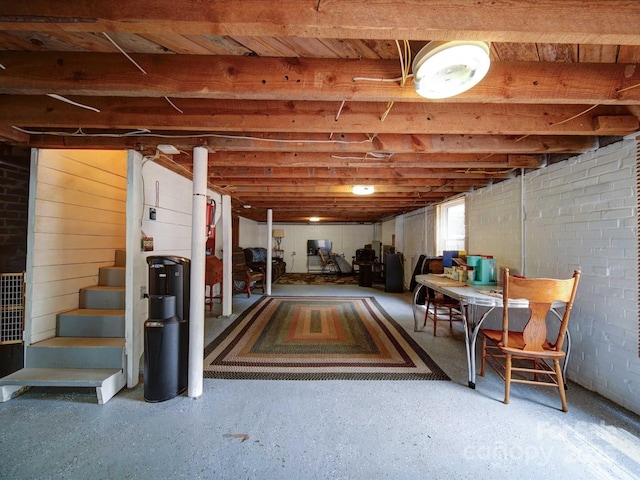 1614 Linwood Rd, Gaston, NC 28052 - basement with stairs