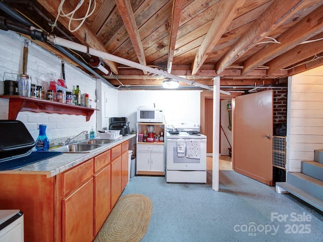 1614 Linwood Rd, Gaston, NC 28052 - basement with a sink