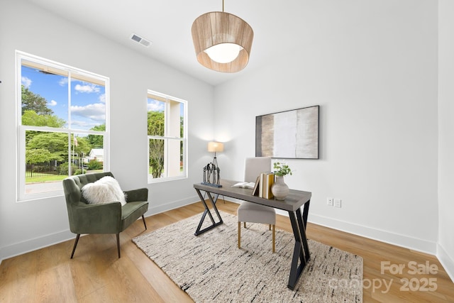 2413 Pruitt St, Charlotte, NC 28208 - office featuring baseboards and light wood finished floors