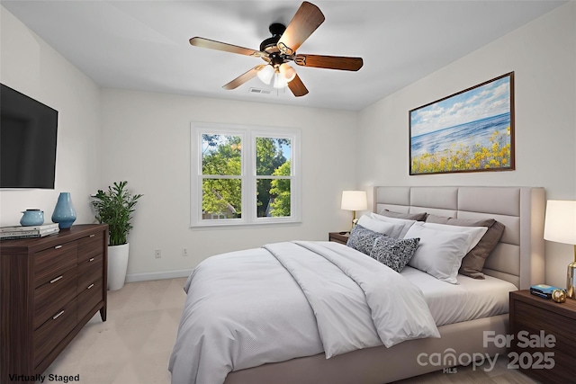 765 Portpatrick Pl, Fort Mill, SC 29708 - bedroom featuring baseboards, a ceiling fan, and light colored carpet
