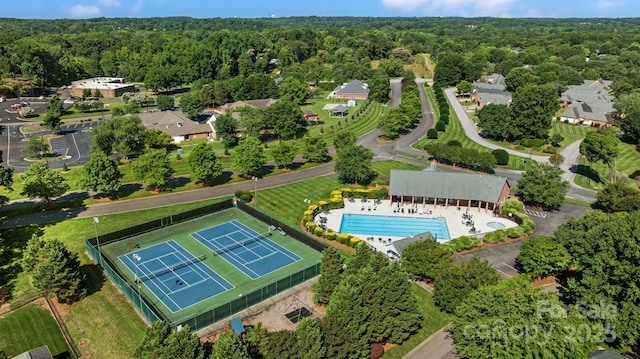 765 Portpatrick Pl, Fort Mill, SC 29708 - drone / aerial view of a forest and a pool area