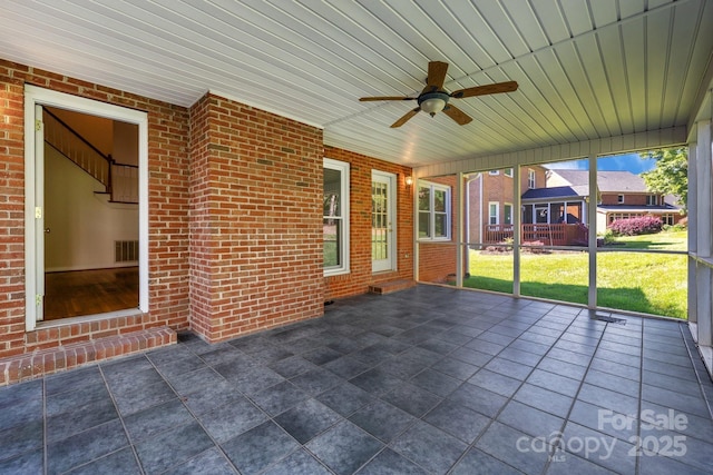 765 Portpatrick Pl, Fort Mill, SC 29708 - unfurnished sunroom featuring ceiling fan