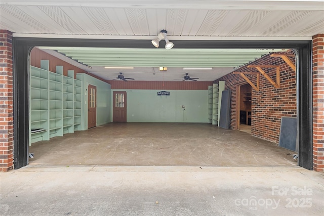 5916 Cashion Rd, Huntersville, NC 28078 - garage featuring a ceiling fan