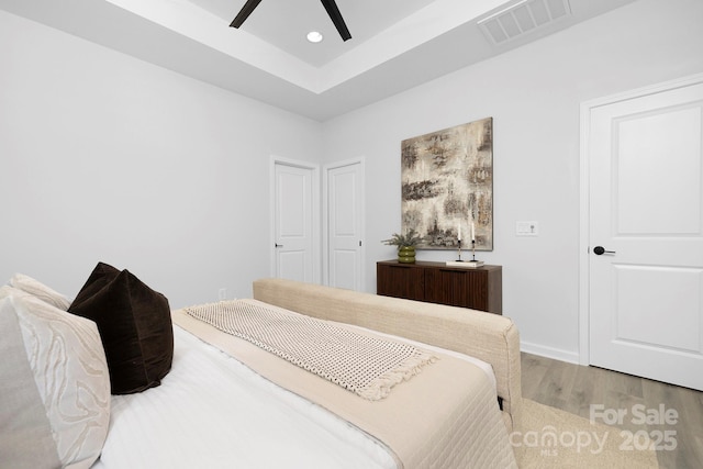 1312 W Monroe Rd, Salisbury, NC 28144 - bedroom with wood finished floors, recessed lighting, and a ceiling fan