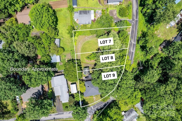 113 4th St, Black Mountain, NC 28711 - aerial view of property's location featuring property parcel outlined