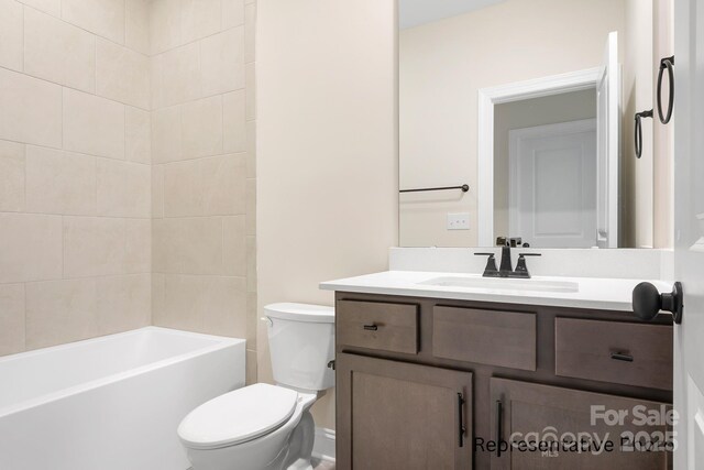1059 Sage Pine Cir Unit 56, Clover, SC 29710 - bathroom featuring vanity, toilet, and bathing tub / shower combination