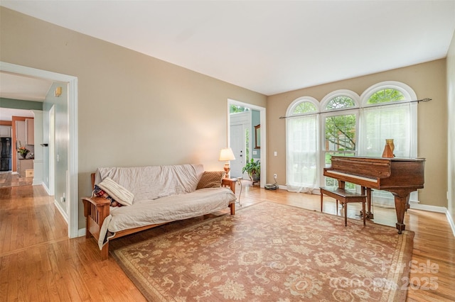 8219 Beardsley Dr, Charlotte, NC 28269 - living room featuring wood finished floors and baseboards