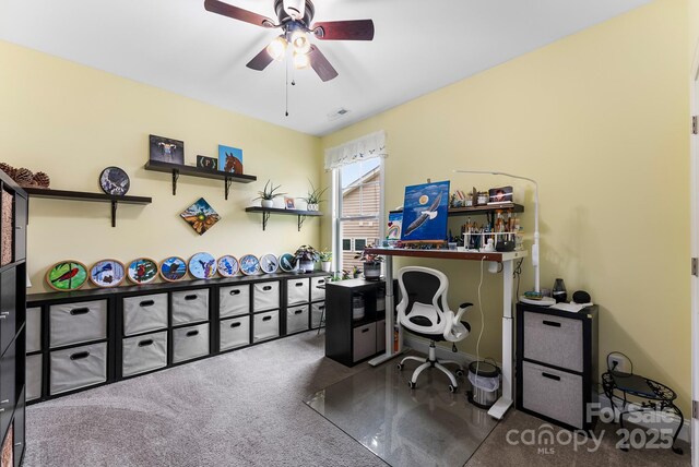 708 Ardent Trl, Belmont, NC 28012 - office with ceiling fan