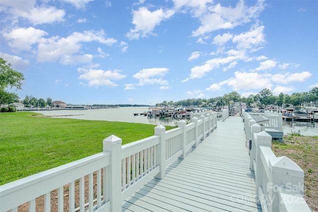 18741 Nautical Dr Unit 205, Cornelius, NC 28031 - dock area featuring a water view and a yard