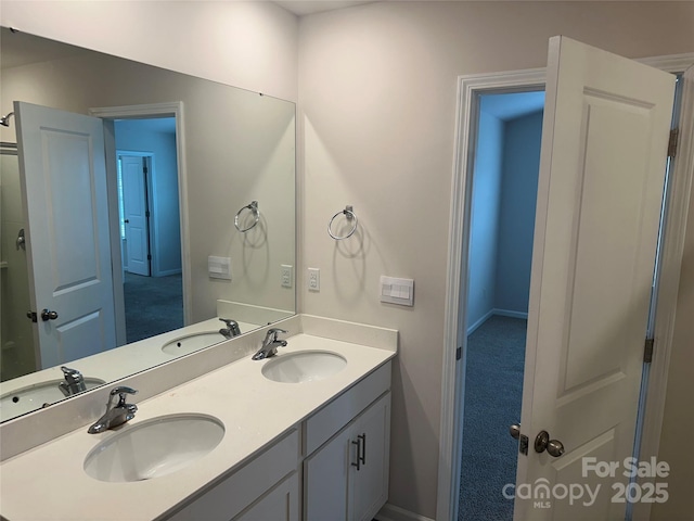 9730 Tea Garden Dr, Gastonia, NC 28056 - full bath with double vanity and baseboards