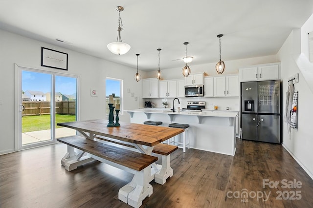 133 Aspire Cir, Wingate, NC 28174 - dining area featuring dark wood-style flooring