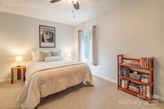 118 Colony Dr, Arden, NC 28704 - carpeted bedroom with a textured ceiling and ceiling fan