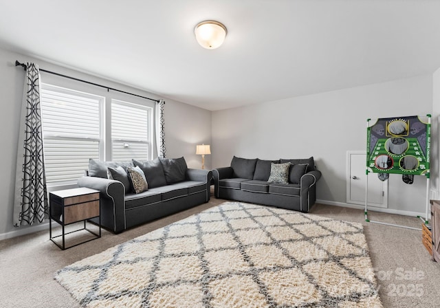 204 Fesperman Cir, Troutman, NC 28166 - carpeted living area featuring baseboards