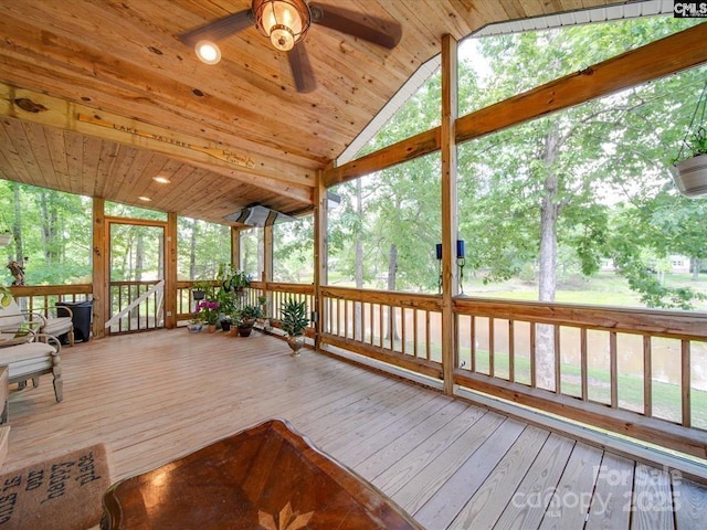 1989 White Oak Rd, Camden, SC 29020 - sunroom / solarium featuring ceiling fan and lofted ceiling