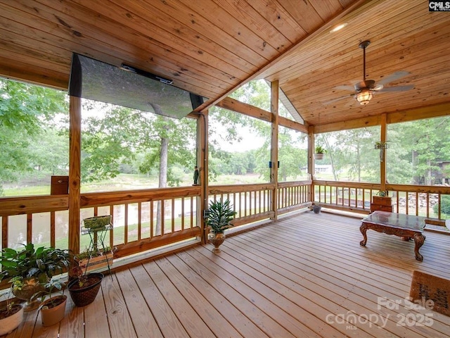 1989 White Oak Rd, Camden, SC 29020 - wooden terrace featuring ceiling fan