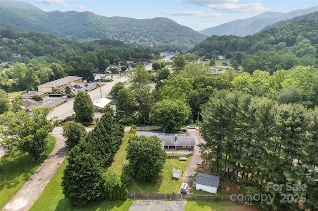 58 Campbell Creek Rd, Maggie Valley, NC 28751 - bird's eye view of a mountain backdrop and a heavily wooded area