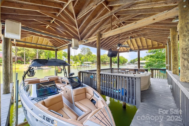 2004 Marquesas Ave, Tega Cay, SC 29708 - dock area featuring boat lift and a water view