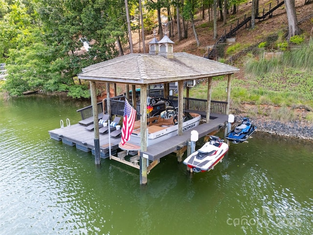 2004 Marquesas Ave, Tega Cay, SC 29708 - dock area with a gazebo and a water view