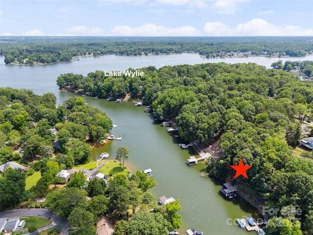 2004 Marquesas Ave, Tega Cay, SC 29708 - drone / aerial view of a nearby body of water and a forest