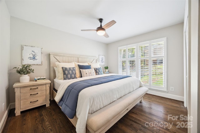 2004 Marquesas Ave, Tega Cay, SC 29708 - bedroom featuring dark wood-type flooring and ceiling fan
