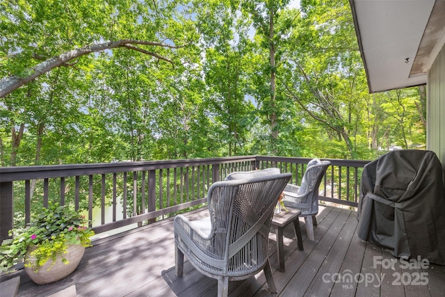 2004 Marquesas Ave, Tega Cay, SC 29708 - wooden deck featuring grilling area