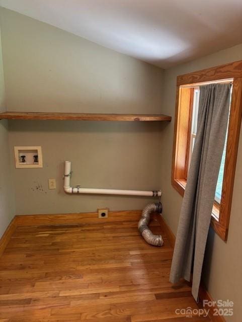 2070 Cashiers Valley Rd, Brevard, NC 28712 - laundry area with light wood-type flooring, hookup for a washing machine, and electric dryer hookup