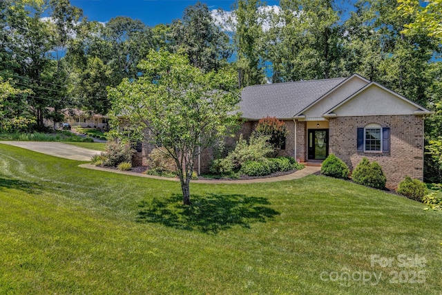 2790 Twin Oaks Dr, Morganton, NC 28655 - view of front facade with a front lawn and brick siding