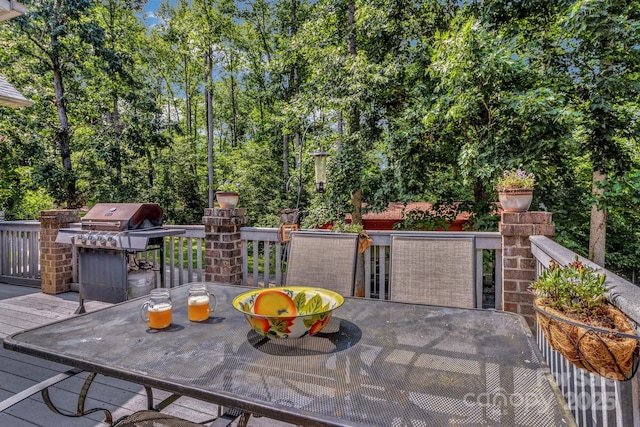 2790 Twin Oaks Dr, Morganton, NC 28655 - view of patio with outdoor dining area, grilling area, and view of scattered trees
