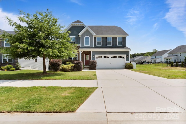 207 Welcombe St, Mooresville, NC 28115 - craftsman-style home featuring concrete driveway, a front lawn, and an attached garage