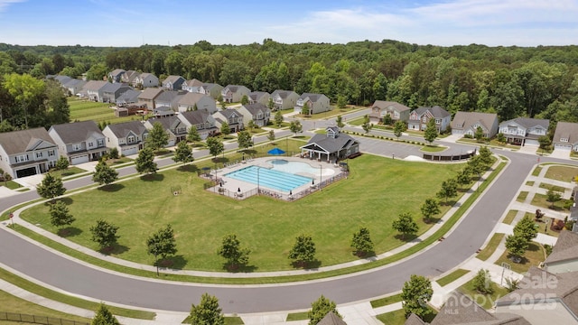 207 Welcombe St, Mooresville, NC 28115 - aerial perspective of suburban area featuring a pool