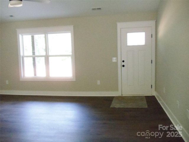 1802 Cooper Ave, Kannapolis, NC 28081 - entryway with plenty of natural light, dark wood-type flooring, and baseboards