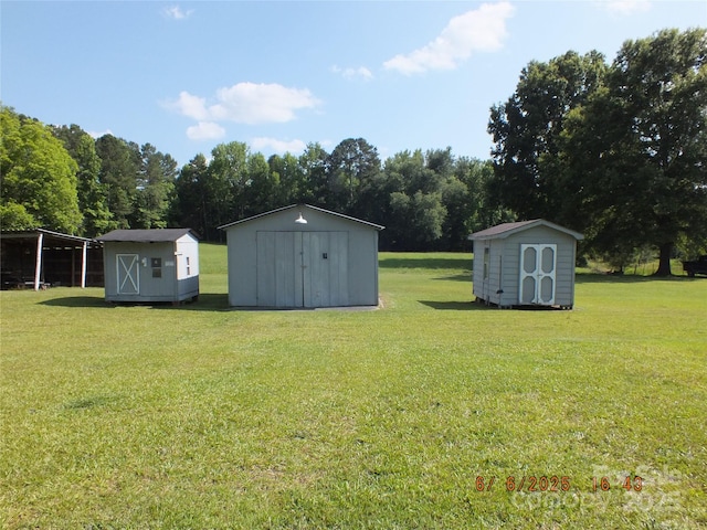 2742 Flat Creek Rd, Lancaster, SC 29720 - view of green lawn with a detached carport