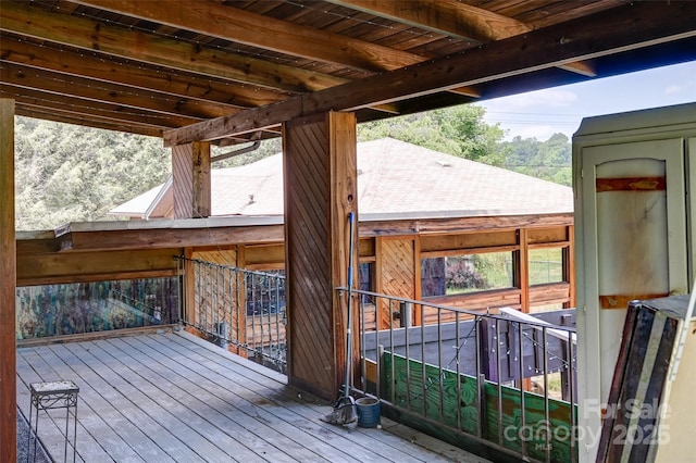 3960 Old Clyde Rd, Clyde, NC 28721 - view of wooden deck