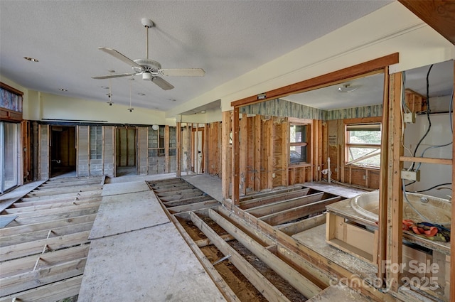 3960 Old Clyde Rd, Clyde, NC 28721 - miscellaneous room with a textured ceiling and a ceiling fan