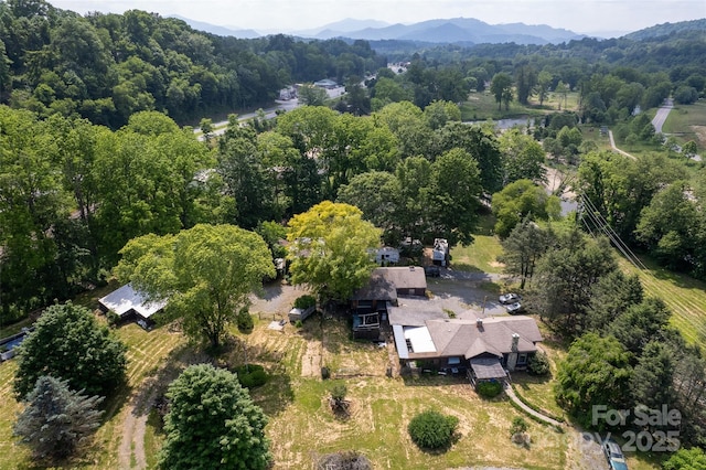 3960 Old Clyde Rd, Clyde, NC 28721 - aerial view of property and surrounding area featuring mountains
