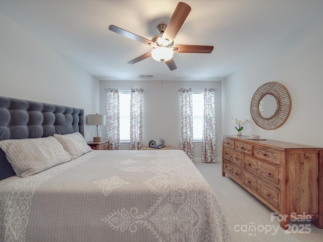 647 R L Stowe Rd, Belmont, NC 28012 - bedroom featuring ceiling fan and light carpet