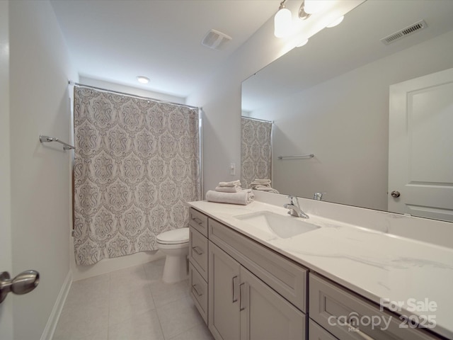 647 R L Stowe Rd, Belmont, NC 28012 - full bathroom with vanity, toilet, and tile patterned flooring