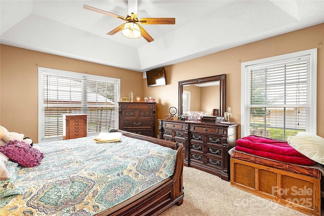 1530 Danlee Dr, Lancaster, SC 29720 - carpeted bedroom with a tray ceiling and a ceiling fan