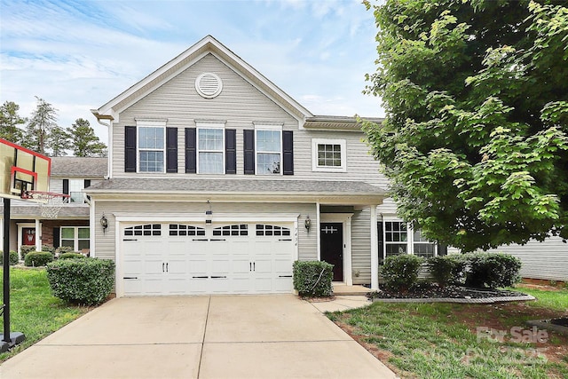 7434 Dover Mill Ln SW, Concord, NC 28025 - view of front facade featuring an attached garage and driveway