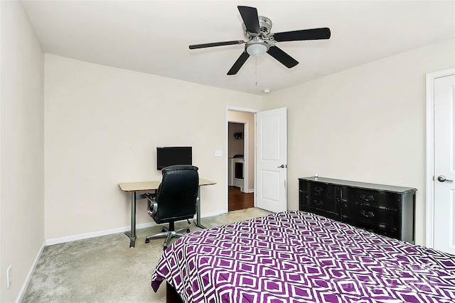 7434 Dover Mill Ln SW, Concord, NC 28025 - carpeted bedroom featuring baseboards and a ceiling fan