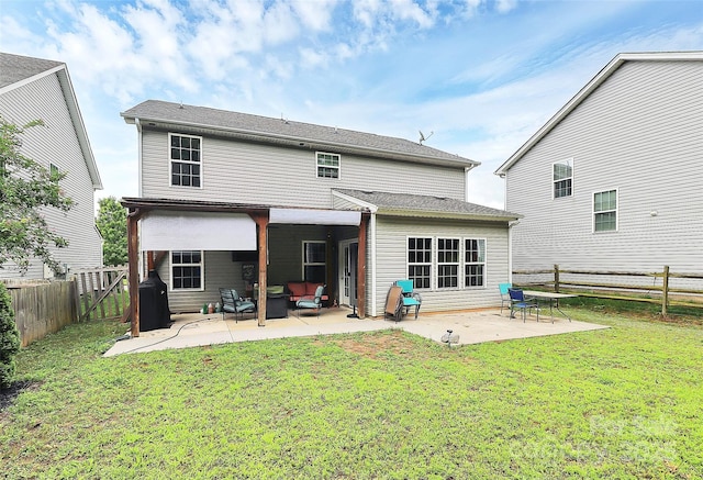 7434 Dover Mill Ln SW, Concord, NC 28025 - back of house featuring a patio and an outdoor hangout area