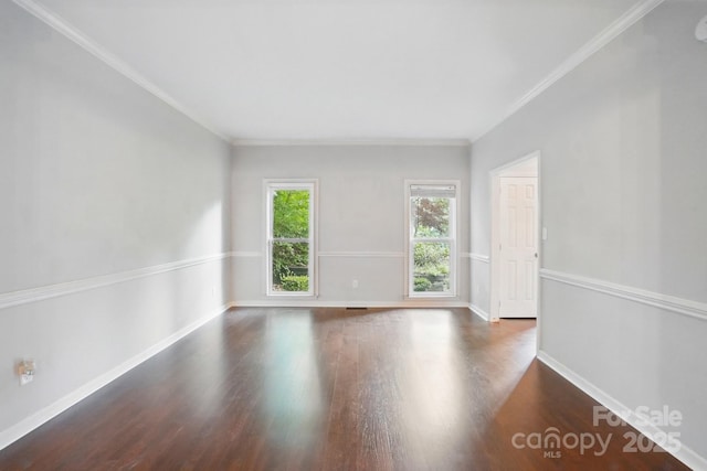 8708 Piccone Brook Ln, Charlotte, NC 28216 - unfurnished room featuring wood finished floors, baseboards, and crown molding